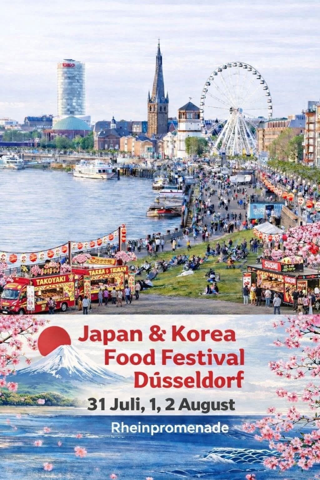 Festival poster showing Japan & Korea Light & Food Festival.